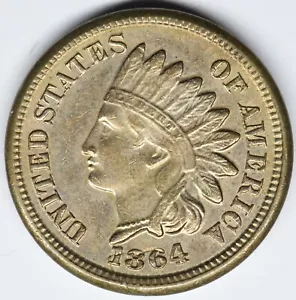 1864 Copper Nickel Indian Head Cent, a beautiful original high grade unc. cent. - Picture 1 of 5