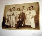 c1880-90 IMPERIAL CABINET PHOTO of GERMAN SAILORS/WIVES/COMMANDER -Stage Actors?