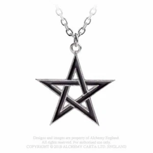 Collar Colgante Estrella Negra Gótica Alquimia - Imagen 1 de 4
