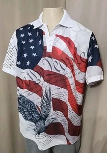 Shirt We The People Men's Bradford Exchange Polo Sz XL July 4th Golf 2019 Trump - Picture 1 of 6