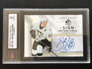 2006-07 SP Authentic Sidney Crosby Auto Sign of The Times Grade  9 - Picture 1 of 2