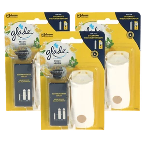 3 x Glade Touch&Fresh Set Lufterfrischer Halter + Nachfüller Fresh Lemon je 10ml - Bild 1 von 4