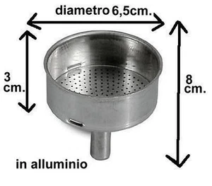 RICAMBIO CAFFETTIERA, IMBUTO IN ALLUMINIO, COFFEE MACHINE PARTS, ALUMINUM FUNNEL - Imagen 1 de 1
