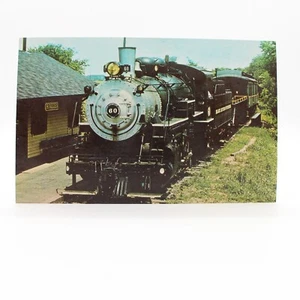 Steam Engine 60 Arriving at Ringoes Station~New Jersey~Vintage  Train Postcard - Picture 1 of 2