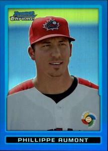 2009 Bowman Chrome WBC Prospects Blue Refractors #BCW2 Phillippe Aumont /150