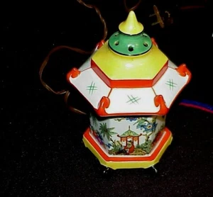 Antique Germany ? ND Neutettal Pagoda Perfume Scent Lamp Orig Cord Vtg - Picture 1 of 11