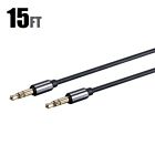 1 3 6 10 15 FT Auxiliary AUX 3.5mm 1/8" TRS Audio Cable MP3 Car Phone Gold Plugs