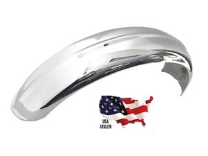 6" in CHROME RIB RIBBED FENDER BOBBER chopper Yamaha Suzuki bsa triumph Kawasaki - Picture 1 of 9