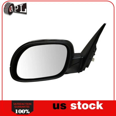 Черное гладкое левое боковое зеркало заднего вида с электроприводом со стороны водителя для Kia Soul 2014-2022 годов выпуска - Изображение 1 из 4