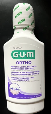 Nuevo enjuague bucal antiplaca GUM Ortho 300 ml caducidad 03/2027 Foto 1 de 2