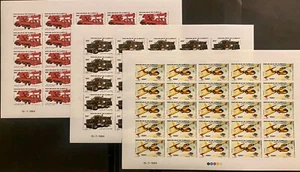 Stamps Full Set in Sheets Firefighters / Trucks & Plane Imperf. Djibouti 1984 - Picture 1 of 1