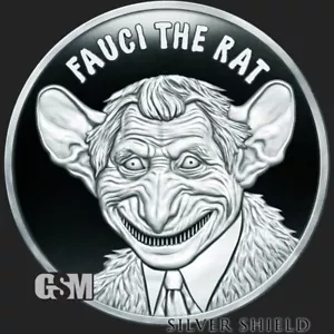 2024 1OZ FAUCI THE RAT PROOF - Silver Shield .999 Pure - "LAST ONE" ICONIC ROUND - Picture 1 of 5