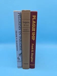 Lot of 3 Frank Slaughter HB Novels Pilgrims in Paradise Surgeon USA Plague Ship - Bild 1 von 22