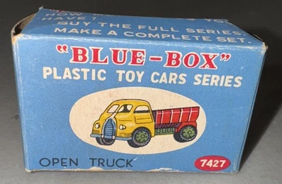 Vintage Blue Box Plastic Toy Vehicles Open Truck 7427 BOX ONLY - Image 1 of 4