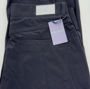 NUEVO Pantalones de rendimiento Peter Millar Bingham para hombre 33x30 cinco bolsillos elásticos negros - Imagen 1 de 11