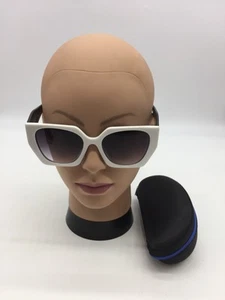 Prada Fashion Trendy White/Black Sunglasses 54-20-146 Grey Lens - Picture 1 of 9
