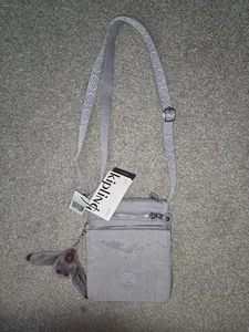 Kipling Eldorado Convertible Crossbody Shoulder Bag Dove Grey/ Lavender NWT - Picture 1 of 2