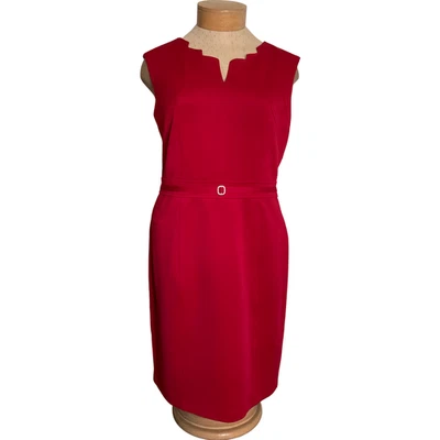 Vestido para mujer Ellen Tracy XL rojo sin mangas escote festoneado Foto 1 de 4