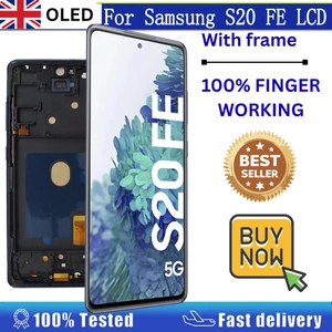 Samsung Galaxy S20 FE SM-G780 OLED Display Ersatz LCD Digitizer mit Rahmen - Bild 1 von 1