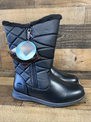 Totes Edgen Snow Boots Womens 8M Black Waterproof Mid Calf Pull On Inside Zipper - Image 1 of 4