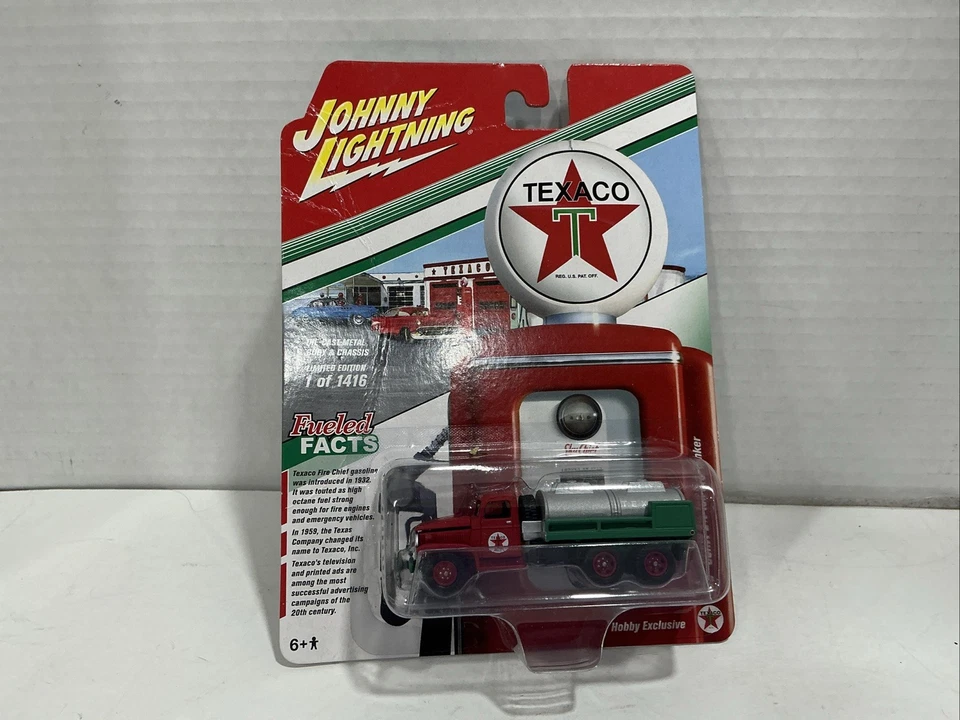 JOHNNY LIGHTNING Texaco GMC Tanker 1:64  NEW from 2018 HOBBY Exclusive 1/1416 - Image 1 of 4