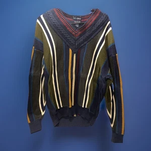 Suéter Pullover Algodón Vintage Años 80 90 GANT Enmarcado a Mano Cuello en V Talla L Preppy Golf - Imagen 1 de 3