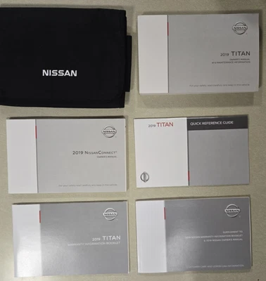 Nissan Titan 2019 fabricante de equipos originales manual del propietario libro con suplementos, soporte, navegación Foto 1 de 4