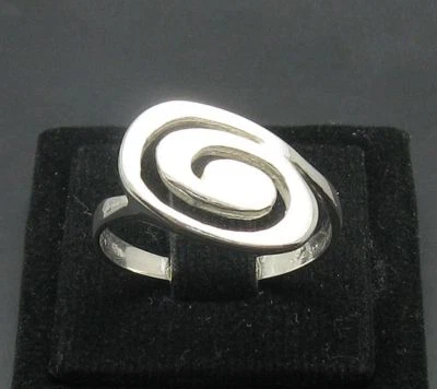 Genuine Sterling Silver Ring Spiral Solid Hallmarked 925 Nickel Free Handmade - Image 1 of 4