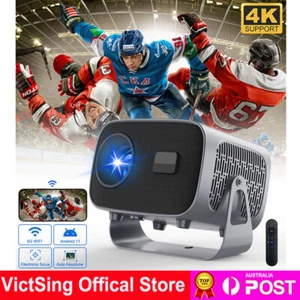 5G WiFi Mini Smart LED Projector 4K Bluetooth Android Home Theater HDMI USB AUX - Picture 1 of 18