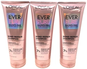 (3) Loreal Ever Pure Bond Repair Shampoo New In Packaging 6.8 fl oz Each - Picture 1 of 3