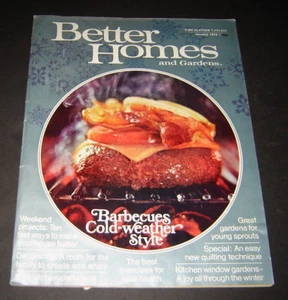 BETTER HOMES AND GARDENS Magazine, JANUARY 1975, BARBECUES: COLD-WEATHER STYLE - Picture 1 of 1