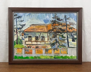 Altes Haus, Stadtbild Kunst, Original Ölgemälde, ukrainischer Künstler - Bild 1 von 15