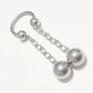 8, 10 & 12mm Balls n Chain PA Horseshoe Surgical Steel 10g 5/8" Diameter. - Picture 1 of 16