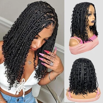 Peluca trenzada de diosa rizada de 20" de pelo boho boho para mujer negra Foto 1 de 4