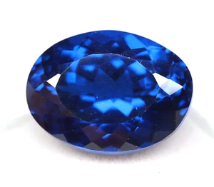 3D Cut FLAWLESS Natural benitoite Oval SGTL Certified 18.65 Ct Loose Gemstone - Picture 1 of 9