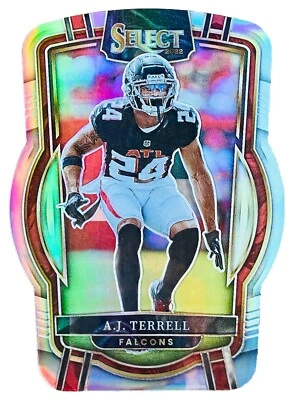 2022 PANINI SELECT CLUB LEVEL A.J. TERRELL SILVER DIE-CUT PRIZM #296 NM+ ATLANTA - Image 1 of 3
