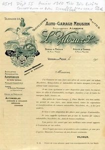 Dépt 55 Verdun 14 Rue Mazel- T Belle Entête Art Nouveau Secteur Automobile 1910 - Picture 1 of 1