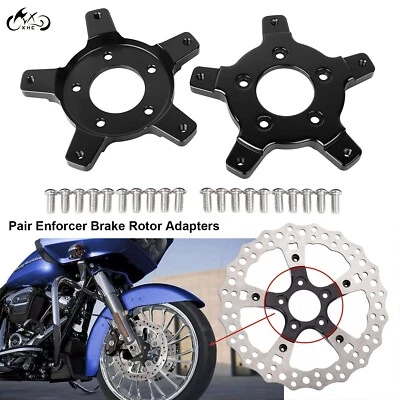 Brake Rotor 5-Bolt Hub Wheel Adapter For Harley Touring 14-23 Enforcer Impeller - Image 1 of 4