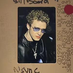 Billboard 99 Justin Timberlake Orignal Photograph Slide Pre Owned Vintage 1999 - Picture 1 of 3