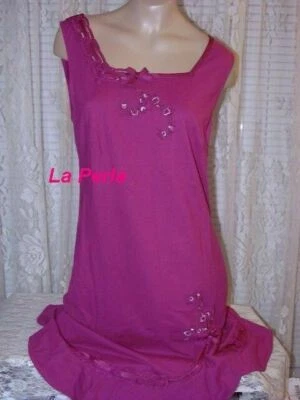 La Perla Joelle S Short Nightgown 100% Cotton Pink Sleeveless - Image 1 of 4