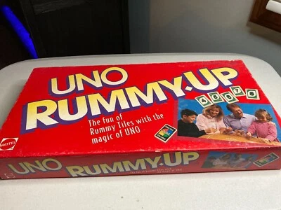 Vintage UNO RUMMY UP Game 1993 Mattel COMPLETE In Box with Instructions - Image 1 of 4
