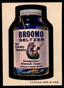 1974 Topps Wacky Packages Series 6 #30 Broomo Seltzer NM/MT *d2