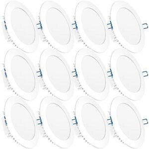 Sunco Lighting 12 Pack 6 Inch Ultra Thin LED Recessed Lighting Ceiling Lights...
