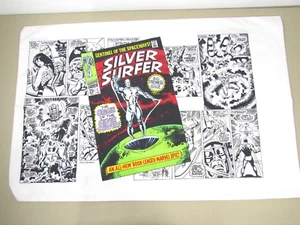 Vintage schwer zu finden Silber Surfer Kissenbezug Marvel 1994 Standard Fantastic 4 - Bild 1 von 5
