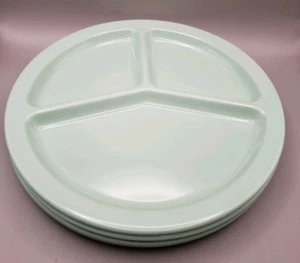 Vintage Texas Ware Melamin Kunststoff Mintgrün Geteilt Teller 4er Set EUC - Bild 1 von 6
