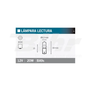 OSRAM 64115 EINZELLAMPE (1 Stück) 12V 20W BA9s Ø9,3 - 33 - Bild 1 von 1