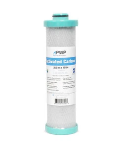 2.5 x 10" RV Water Filter Activated Carbon Block Push-Nipple Cartridge Replaces - Picture 1 of 6