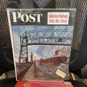 VTG. SATURDAY EVENING POST MAGAZINE JUNE 14 1947 Admiral Halsey Tells His Story - Picture 1 of 5