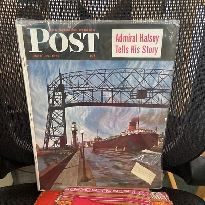 VTG. SATURDAY EVENING POST MAGAZINE JUNE 14 1947 Admiral Halsey Tells His Story Foto 1 de 4