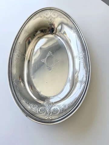Antique Tiffany Edward C. Moore Sterling Silver Serving Bowl 11.5 Inch 296 Grams Cover